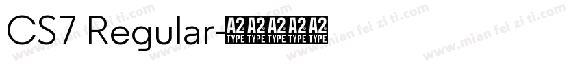 CS7 Regular字体转换